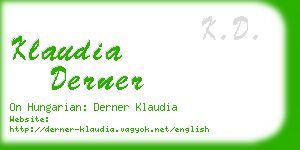 klaudia derner business card